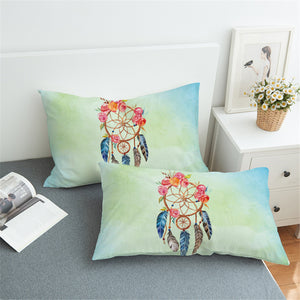 Floral Dream Catcher Pillowcase