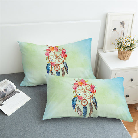 Image of Floral Dream Catcher Pillowcase