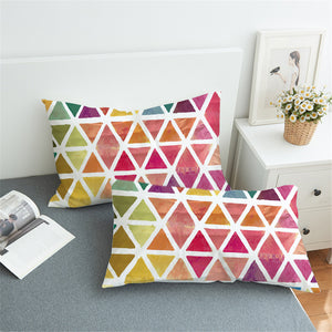 Colorful Triangle Pattern Pillowcase
