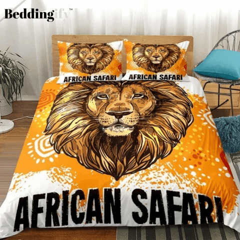 Image of Lion Pattern Bedding Set - Beddingify