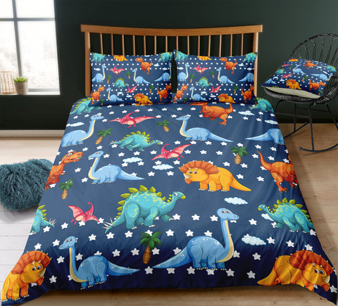 Image of Kids Cartoon Dinosaur Bedding Set - Beddingify