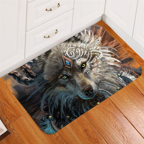 Image of Warchief Wolf Door Mat