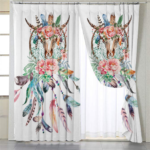 Image of Head Trophy Dream Catcher 2 Panel Curtains