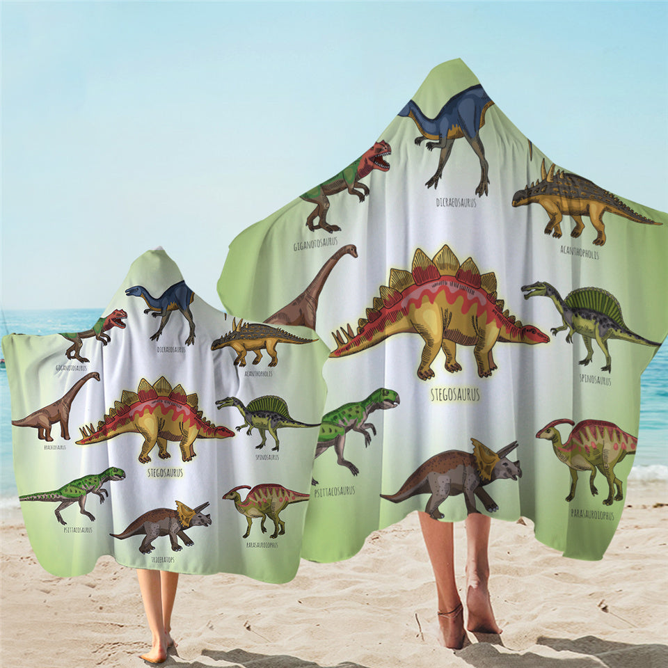 Kid Dinosaur STR0115428312 Hooded Towel