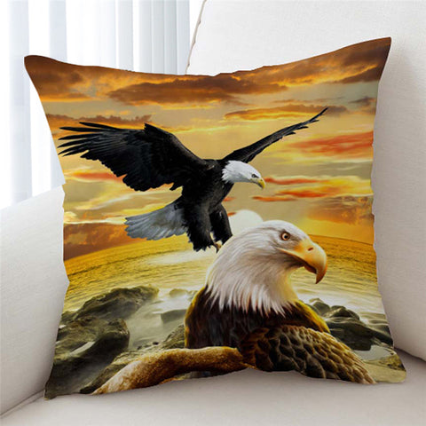 Image of 3D Bald Eagles Cushion Cover - Beddingify