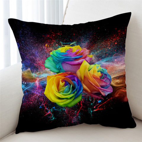 Image of Fading Colored Roses  Cushion Cover - Beddingify