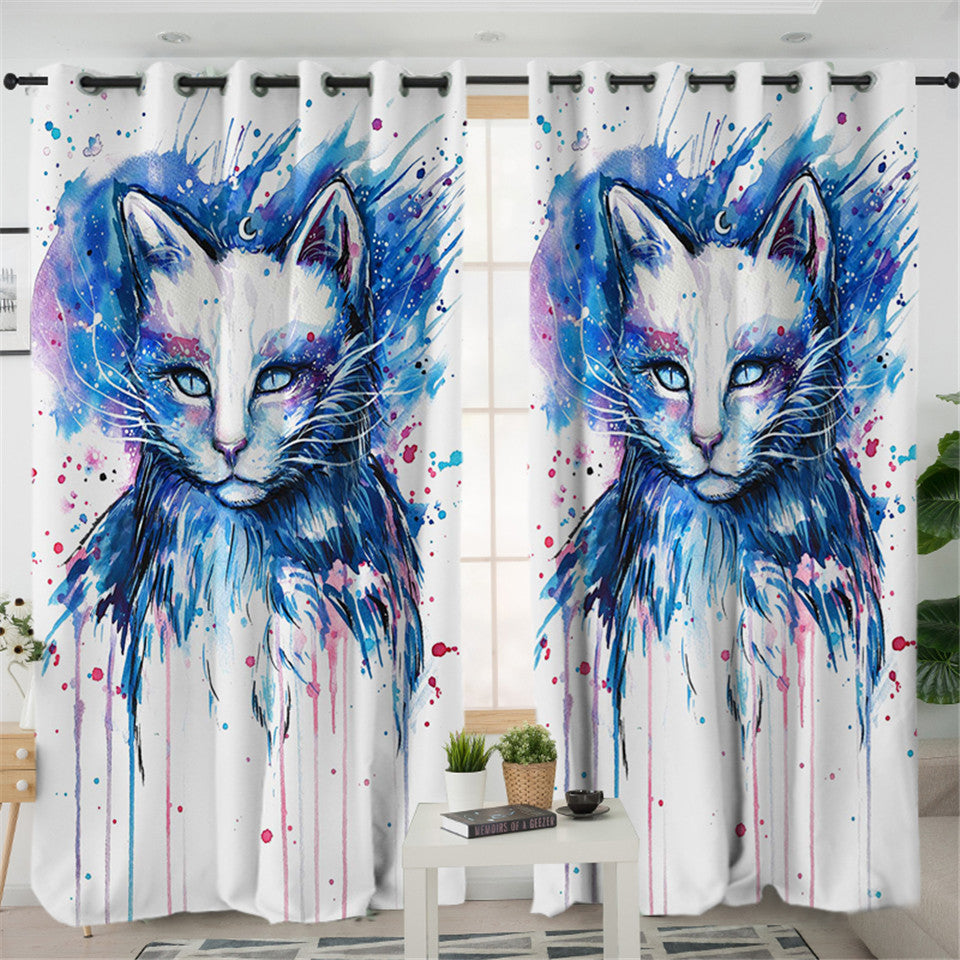 Pixie Feral Cat 2 Panel Curtains