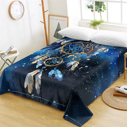 Image of Spiritual Dream Catcher Galaxy Flat Sheet - Beddingify