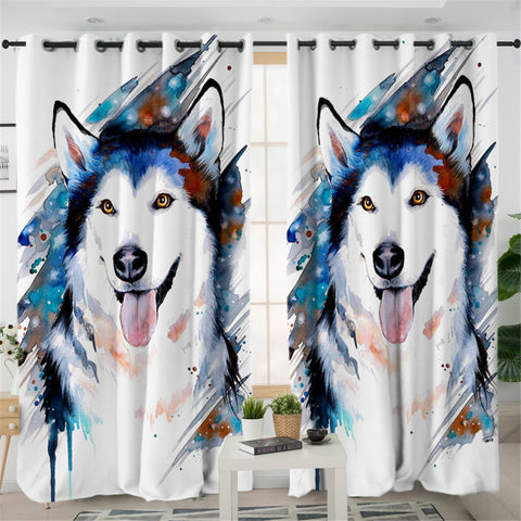 Image of Pixie Husky 2 Panel Curtains