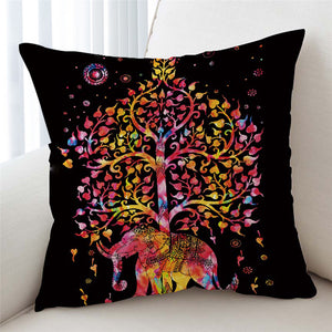 Tree Of Life Black Cushion Cover - Beddingify