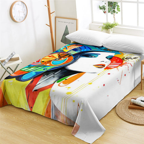 Image of Picasso Lady Flat Sheet - Beddingify