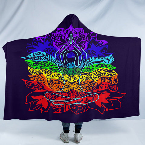 Image of 7 Chakras SW1642 Hooded Blanket