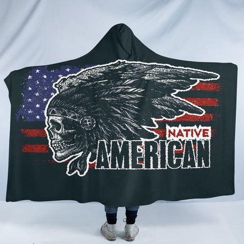 Image of Native American Style SW1826 Hooded Blanket