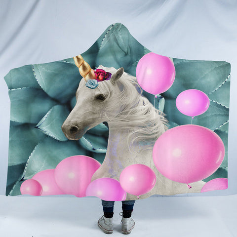 Image of Jewel Unicorn SW2485 Hooded Blanket