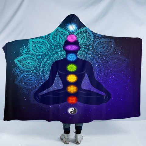 Image of Chakra Element Icons SW1841 Hooded Blanket