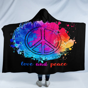 Love & Peace SW1636 Hooded Blanket