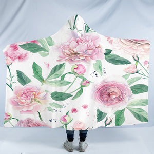 Pink Roses SW2398 Hooded Blanket