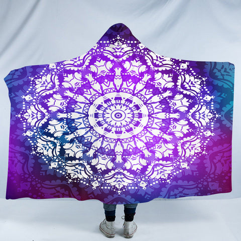Image of Purplish Mandala SW2415 Hooded Blanket