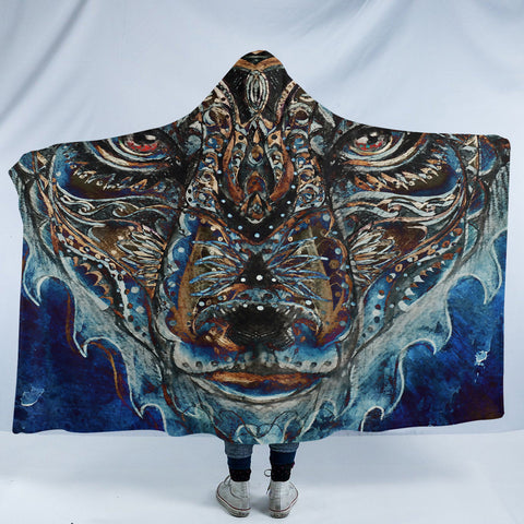 Image of Stylized Cheetah SW1637 Hooded Blanket