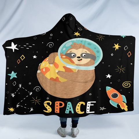 Image of Slothtronaut SW1629 Hooded Blanket