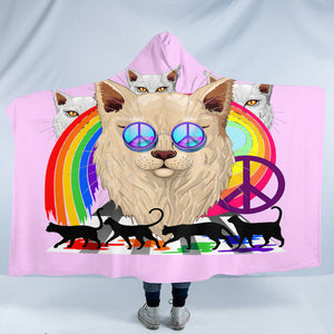 Peace Cat SW2085 Hooded Blanket