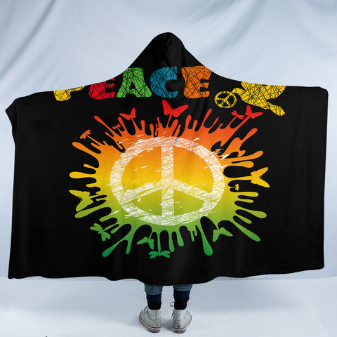 Image of Peace SW1899 Hooded Blanket