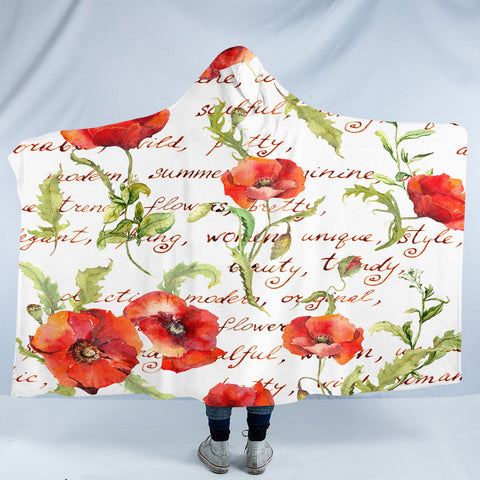 Image of Poppy Letter SW2342 Hooded Blanket