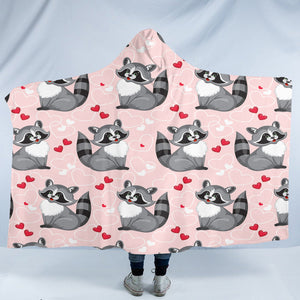 Racoon Love SW1674 Hooded Blanket