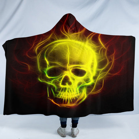 Image of Decayed Skull SW1676 Hooded Blanket