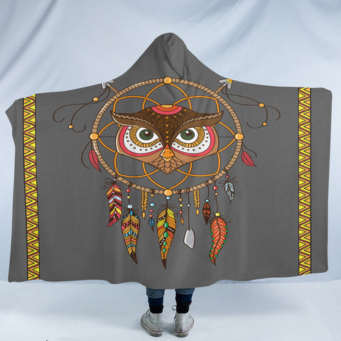 Image of Owl Dream Catcher SW2378 Hooded Blanket