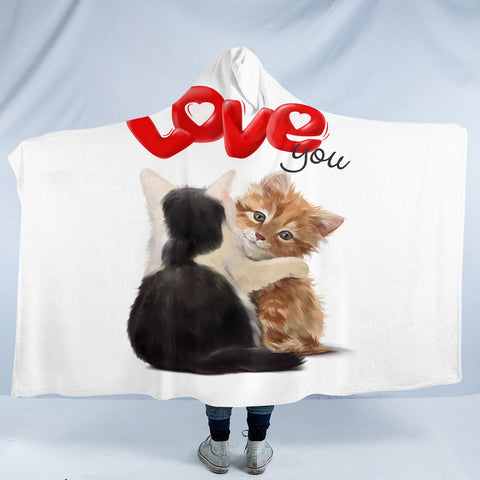 Image of Lovely Cats SW2427 Hooded Blanket