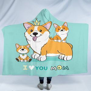 Corgi Love SW2432 Hooded Blanket