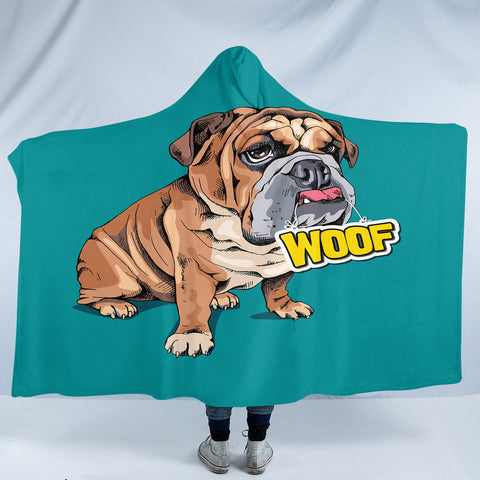 Image of Woof Pug SW2514 Hooded Blanket