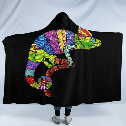 Image of Stylized Chameleon SW2008 Hooded Blanket