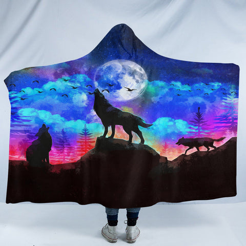 Image of Wolfhowl SW1755 Hooded Blanket