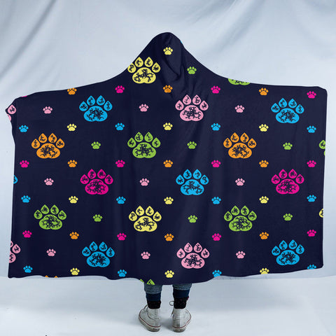 Image of Paw Patterns SW1750 Hooded Blanket