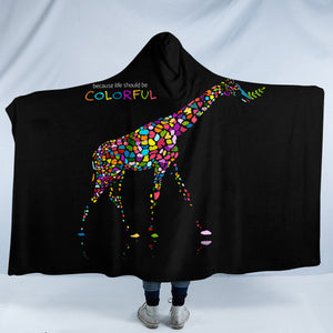 Colorful Giraffe SW2189 Hooded Blanket