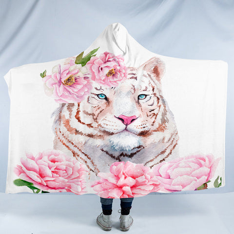 Image of Rosy Tiger SW1631 Hooded Blanket