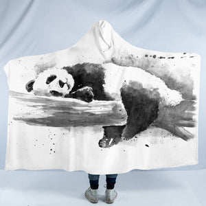 Snoozing Panda SW2407 Hooded Blanket