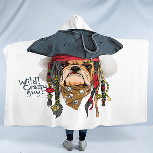 Pug The Pirate SW2505 Hooded Blanket
