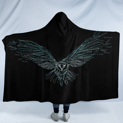 Image of Shattered Owl SW1622 Hooded Blanket