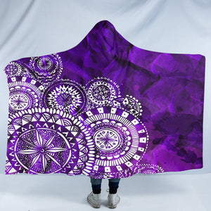 Purple Mandalas SW1887 Hooded Blanket