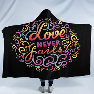 Love Never Fails SW2486 Hooded Blanket