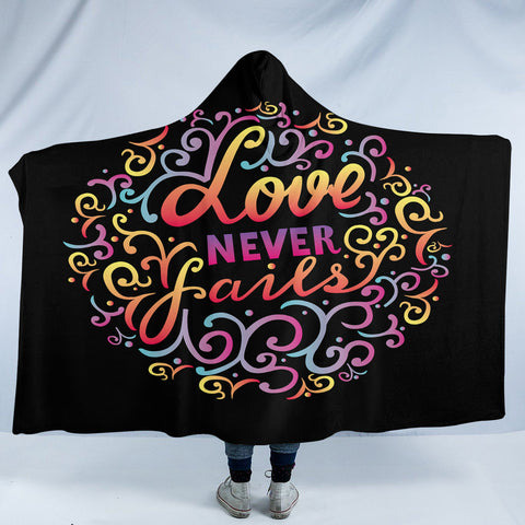 Image of Love Never Fails SW2486 Hooded Blanket