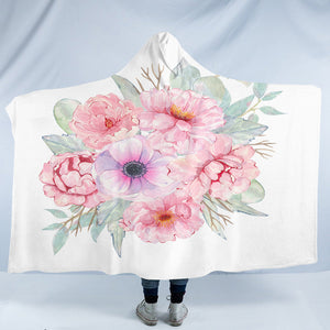 Beautiful Flower SW2411 Hooded Blanket