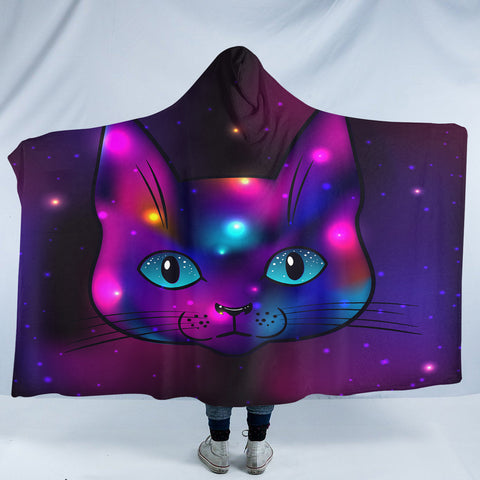 Image of Space Cat SW1744 Hooded Blanket