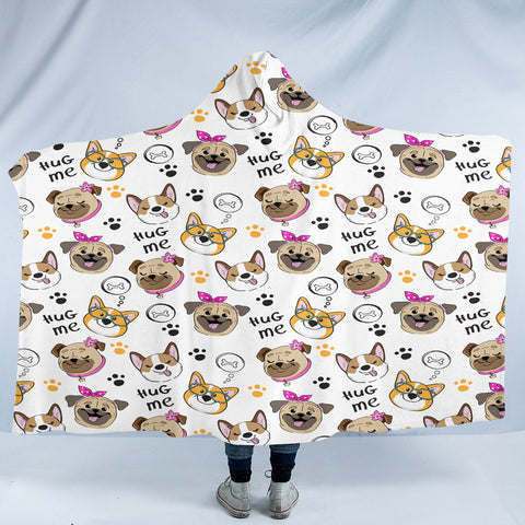 Image of Hug Me Puppies SW2433 Hooded Blanket