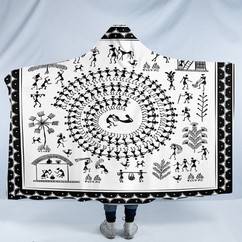 Image of Ancient Lifestyle White SW2178 Hooded Blanket
