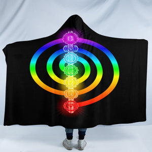 Rainbow Chakras SW2396 Hooded Blanket