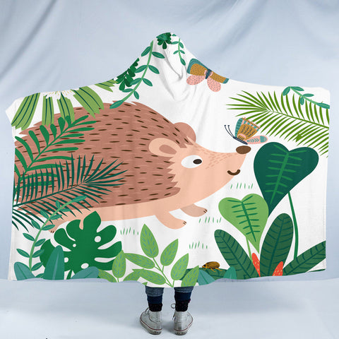 Image of Wild Hedgehog SW1630 Hooded Blanket